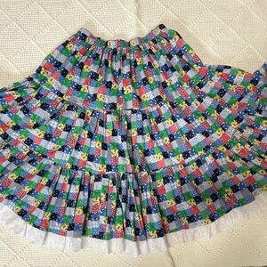 Colorful Checkered A-Line Skirt